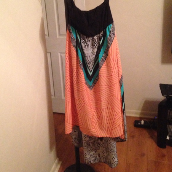 Strapless Tribal Print Dress