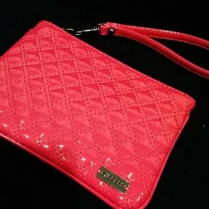 Express Red Quilted Mini Wristlet