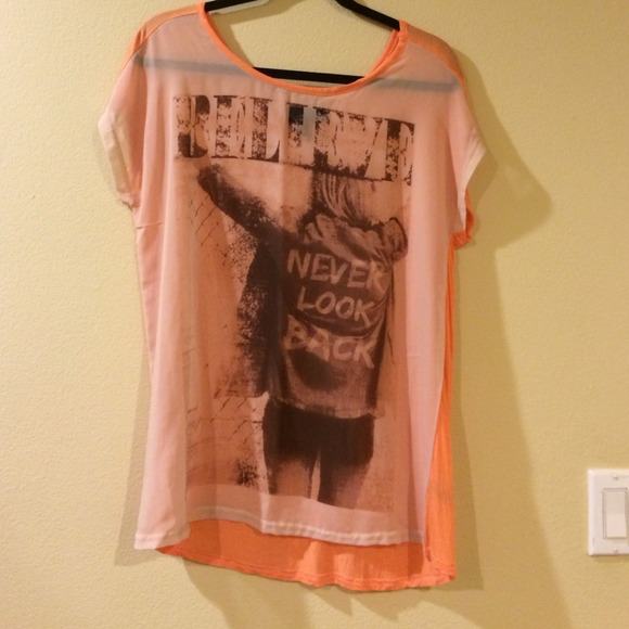 Oversized chiffon shirt