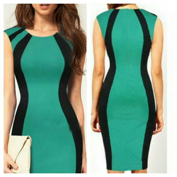 ❌SOLD❌ Colorblock Bodycon  Pencil Dress