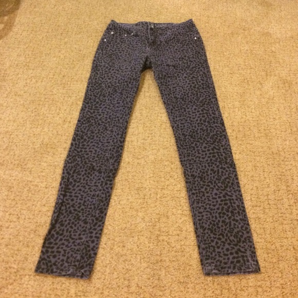 Purple leopard print jeans