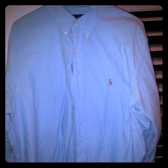 Mens Ralph Lauren baby blue dress shirt