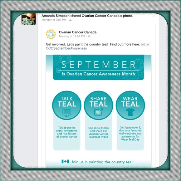 🎉HP🎉 SEPTEMBER IS OVARIAN CANCER MONTH IN CANADA