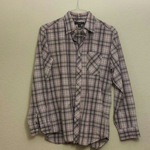 Men's banana republic purple plaid dress shirt