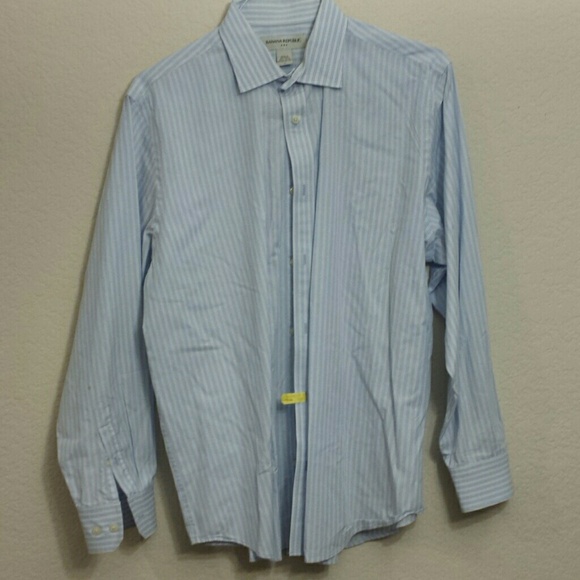 Men's banana republic dress shirt blue stripes