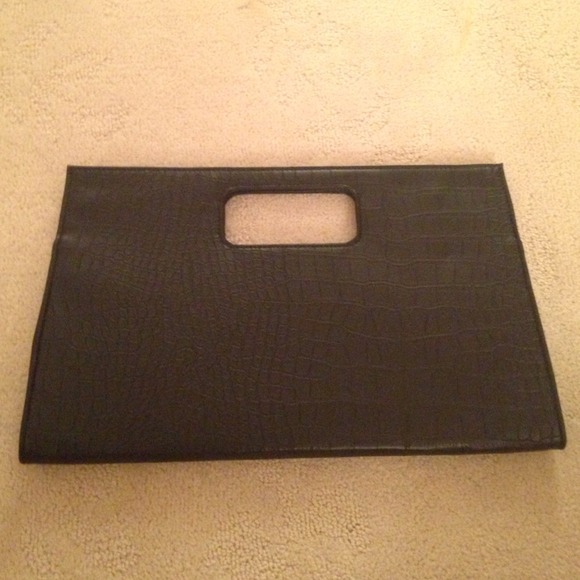 Croc print evening clutch
