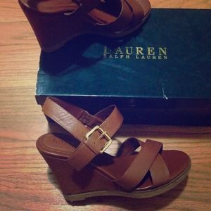 LAUREN Ralph Lauren Polo Tan Wedges