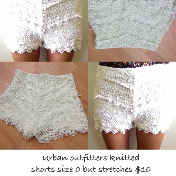 Urban outfitters white lace shorts