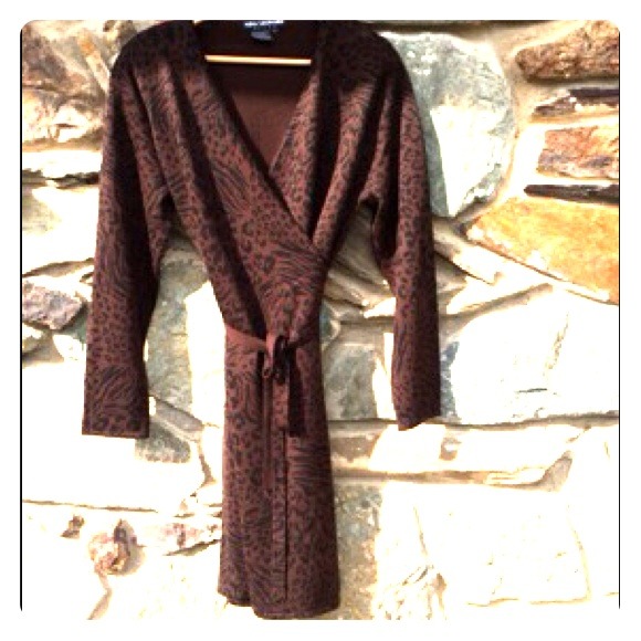 Wrap Dress Chocolate Brown Leopard - PERFECT FALL!