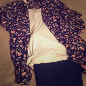 Floral kimono top