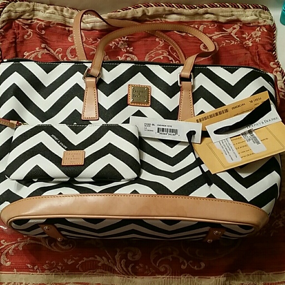 Dooney & Bourke Coated Cotton Chevron Tote