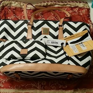 Dooney & Bourke Coated Cotton Chevron Tote