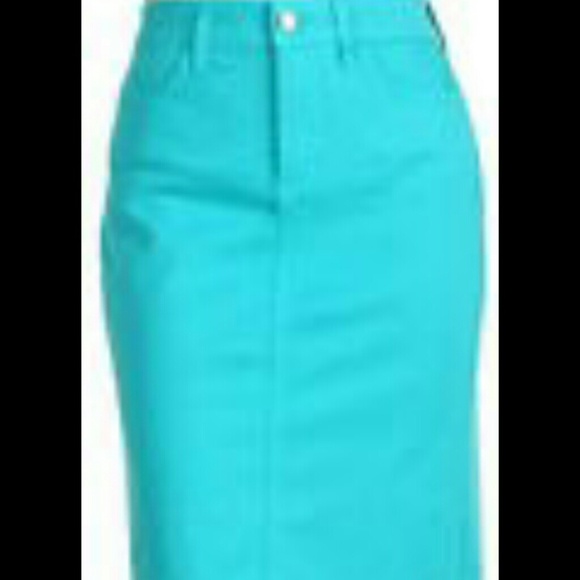 Light blue denim skirt