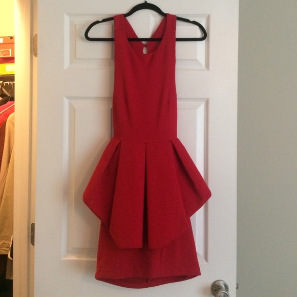 Red "Caribbean Queen" Open Back Cocktail Dress