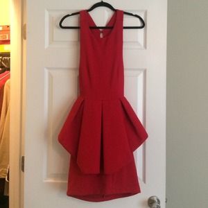 Red "Caribbean Queen" Open Back Cocktail Dress