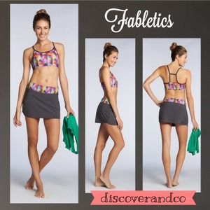NWT Fabletics by Kate Hudson Skirt & Sports Bra