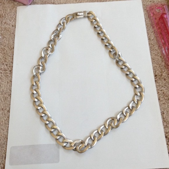 Sterling silver link necklace