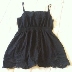 F21 black babydoll top
