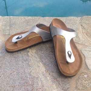 Silver Birkenstock - Flor Gizeh