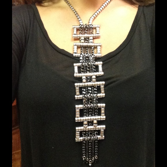 🌸🌺RITA TESOLIN , ONYX & SILVER NECK