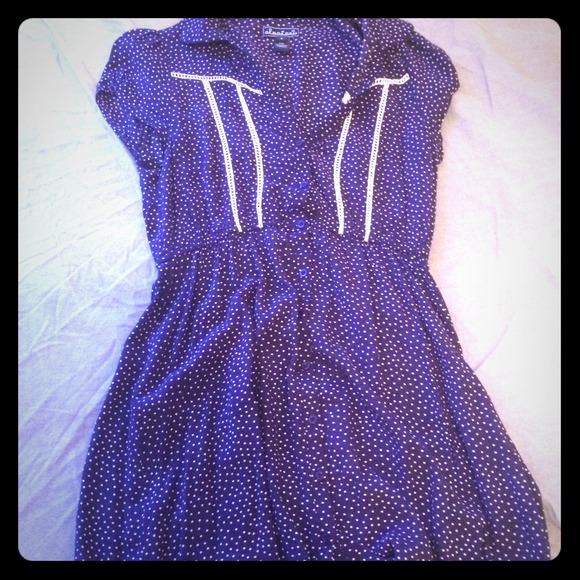 Adorable blue polka dot dress