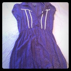 Adorable blue polka dot dress