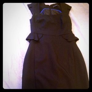 Day to night classic pencil dress black peplum