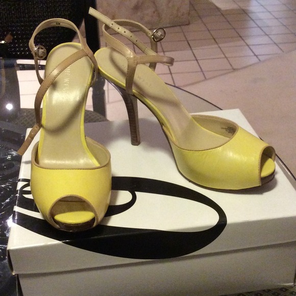 Nine West yellow heels