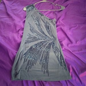 One shoulder sequin shirt size small.
