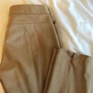 Skinny khaki pants & black peplum top