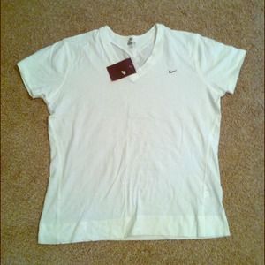 White nike vneck NWT