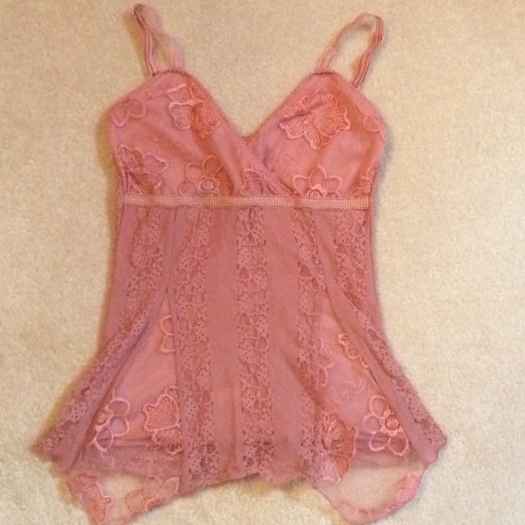 Pink Lace Floral Top