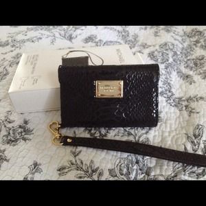 Michael Kors Black Python Wallet Clutch