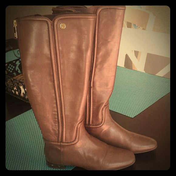 Brown Authentic Designer Tory Burch Boots