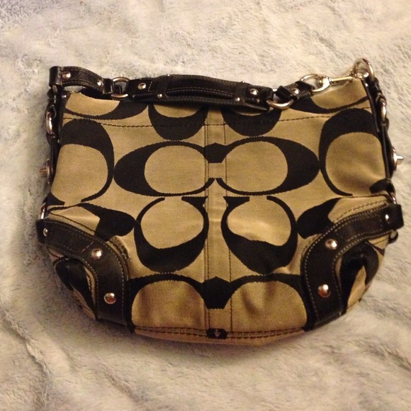 coach signature black/grey Carly bag