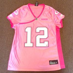 Pink Aaron Rodgers Packer Jersey