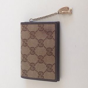 Gucci change purse - tan/brown