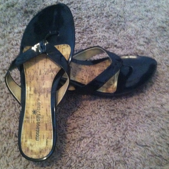 Black thing sandal wedge - Picture 1 of 2
