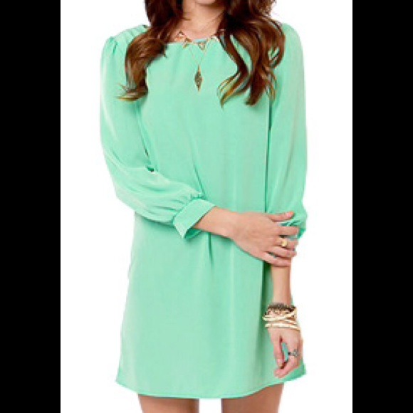 mint green shift dress