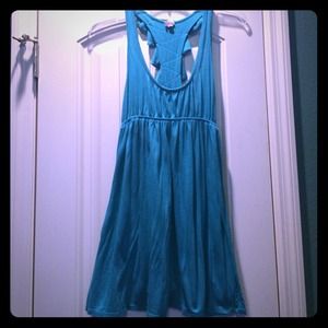 Teal cotton dress/ swim coverup