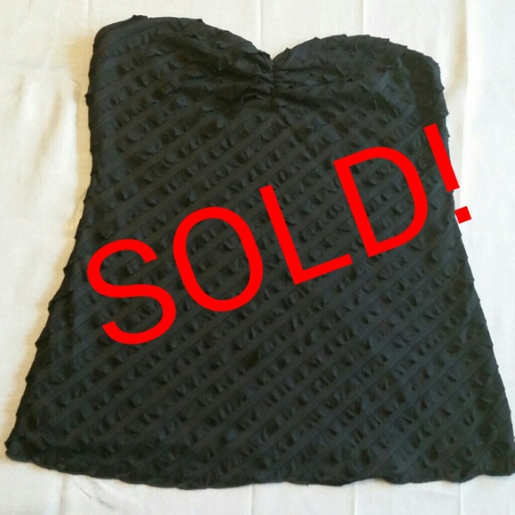 Torrid Tops - *SOLD* Black Ruffle Tube Top