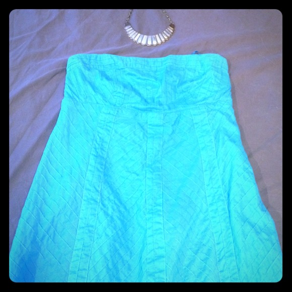 GAP empire waist strapless dress.