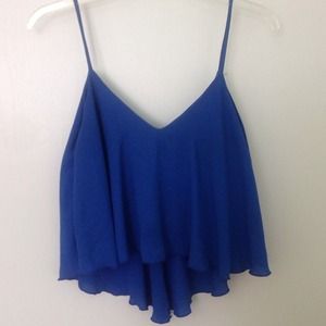 Cute crop blue crop top