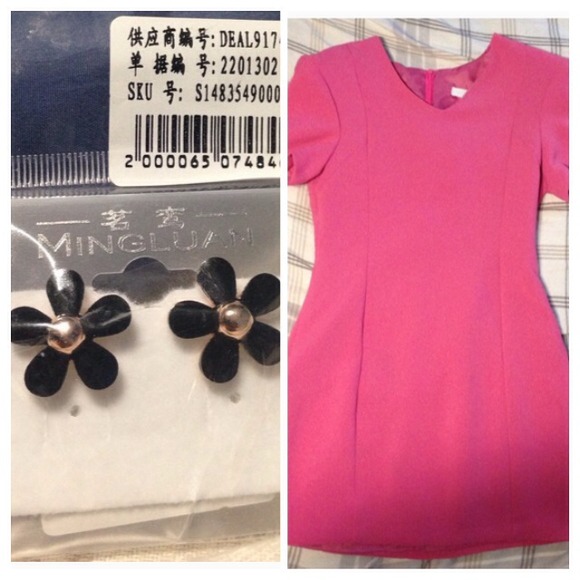 Dress and earrings bundle