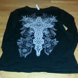 Bling cross design tee