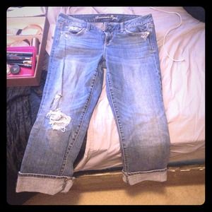 Size 10 American Eagle, vintage flare capris.