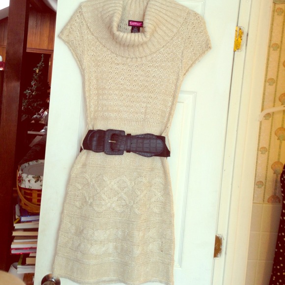 Tan Sweater Dress NWOT