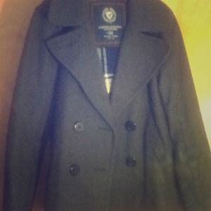 Gray pea coat