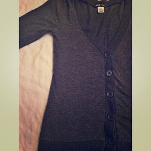 Dark grey fitted cardigan