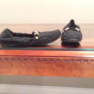 AGLBlack shimmer flat shoes